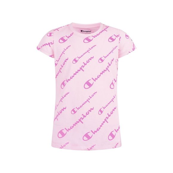 Champion Little Girls Script All Over Print T-shirt Size 4 - Picture 2 of 4